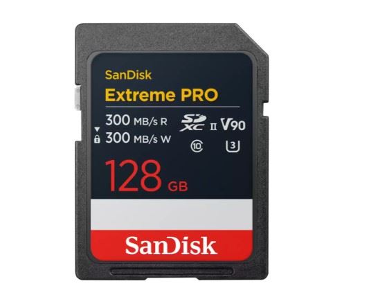 128GB Extreme Pro SDXC UHS-II V90 300MB/s SD Card