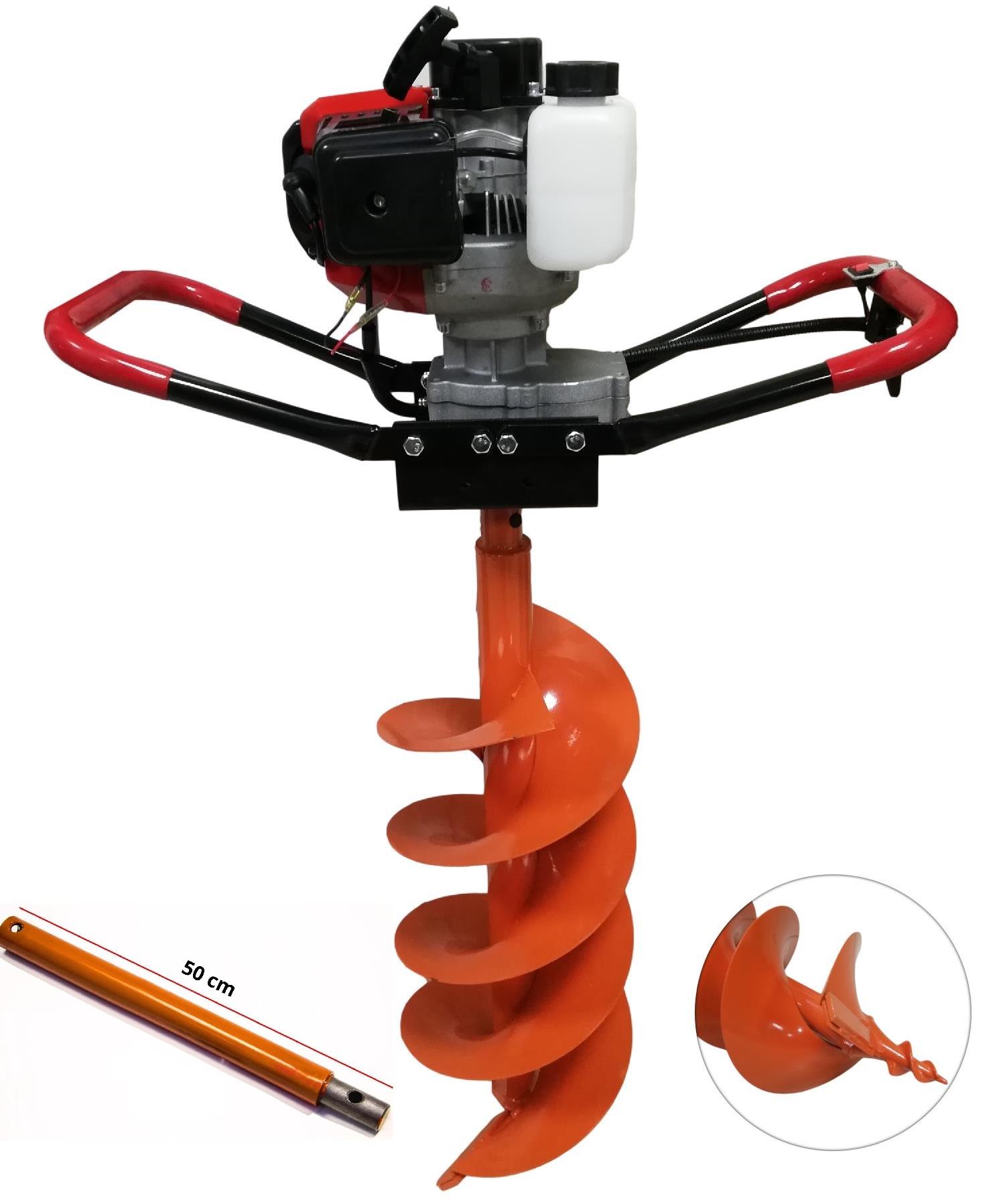 Garden Pro GP-490B Çift Helezonlu Toprak Burgu Makinası 300 mm + 50 cm Uzatma