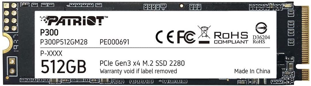 512GB P300 M.2 2280 PCIE Gen3 x 4 1700MBS/1100MBS Flash SSD