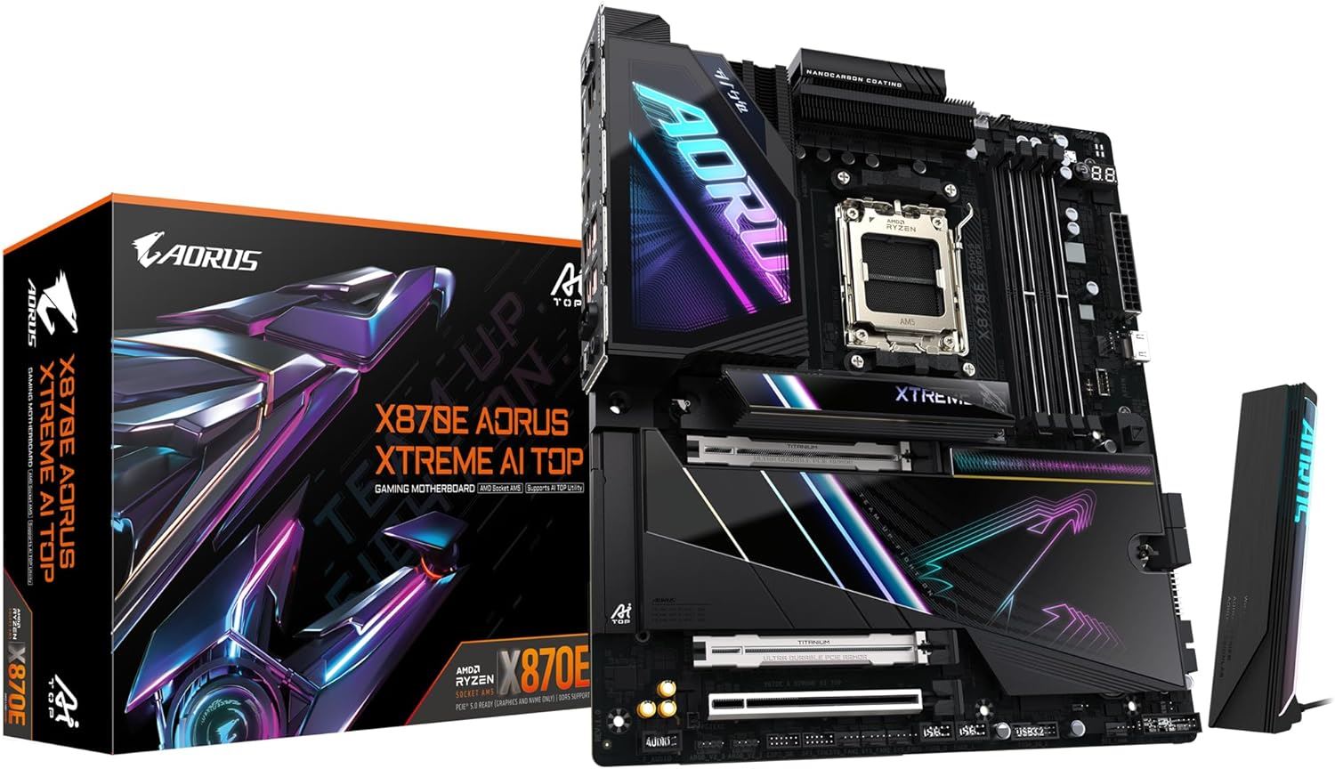 X870E-A-XTR-AI-TOP 8800MHz OC DDR5 AM5 M.2 HDMI DisplayPort ATX Anakart