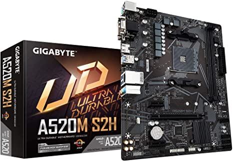 A520M-S2H 5100MHz OC DDR4 AM4 M.2 HDMI DVI VGA MicroATX Anakart