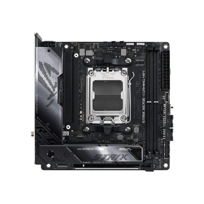 ASUS ROG STRIX X670E-I GAMING WIFI DDR5 8000MHZ 1XHDMI 2XUSB-C 2XM.2 AM5 MITX (AMD 9000/8000/7000 SERİLERİ İLE UYUMLU)