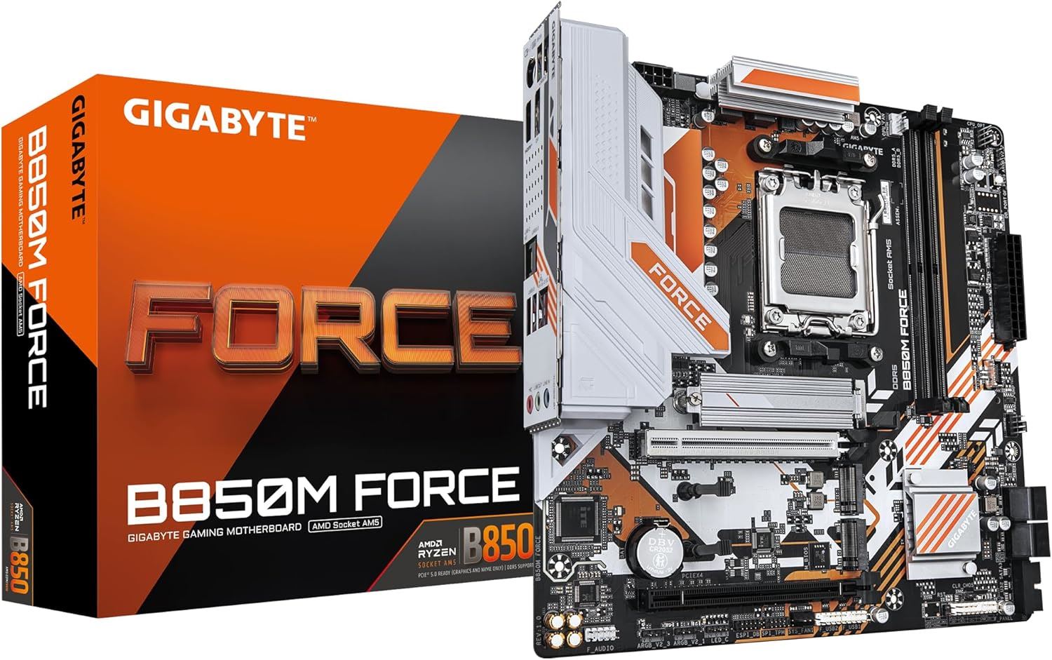 B850M-FORCE 9600MHz OC DDR5 AM5 M.2 HDMI DisplayPort MicroATX Anakart