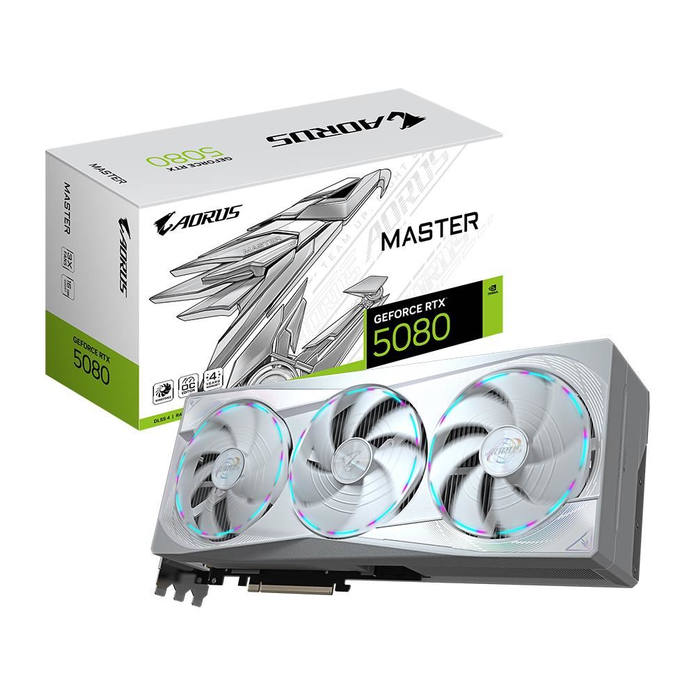 VGA RTX5080 AORUS MASTER ICE 16GB 256B GDDR7 DP-HDMI EKRAN KARTI