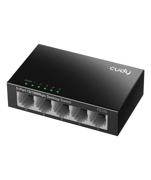 CUDY 5-Port 10/100 Mbps Metal Switch