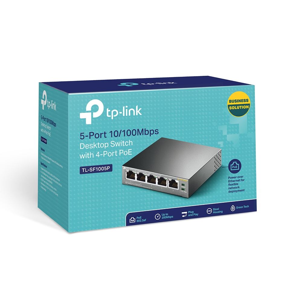 5 Port 10/100Mbps Switch 4 Port Poe