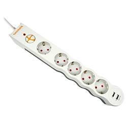 TUN�MAT�K TSK5015 POWERSURGE 5+USB LI 1050 J BEYAZ