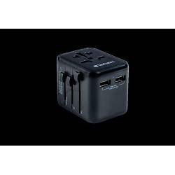 CHR UTA-01 UNIVERSAL TRAVEL ADAPTER WITH 2 X USB-A PORTS