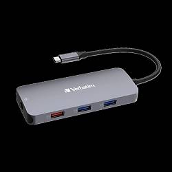 HUB USB-C Pro Multiport 9 Port 1xHDMI 1xRJ45 2xUSB-C 3.2 Gen2