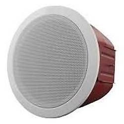 24W Tavan Tipi Metal Hoparl�r ABS Back Box EN54 Fire Proof L-