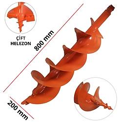 Garden pro �ift Helezonlu Toprak Burgu Ucu 200 mm