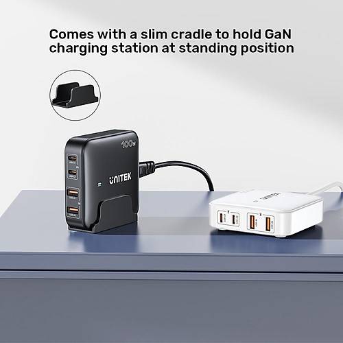 Unitek 100W Masa�st� GAN �arj �stasyonu Siyah (P1229ABK)