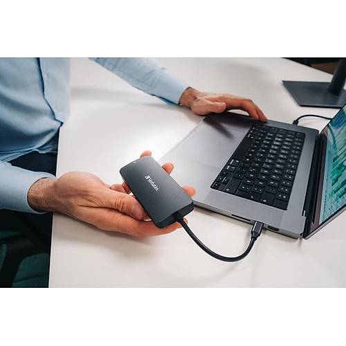 HUB USB-C Pro Multiport 5 Port 1xHDMI 1xRJ45 2xUSB-A 3.0 1xUSB-C