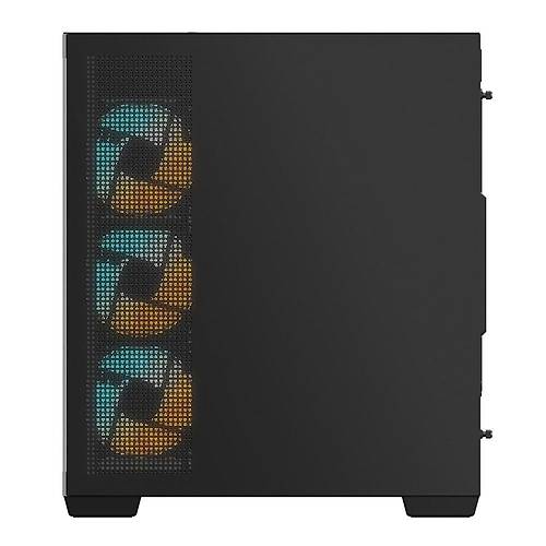 Panoramic Stealth Mid Tower PC Case Tempered Glass 4x ARGB Fan