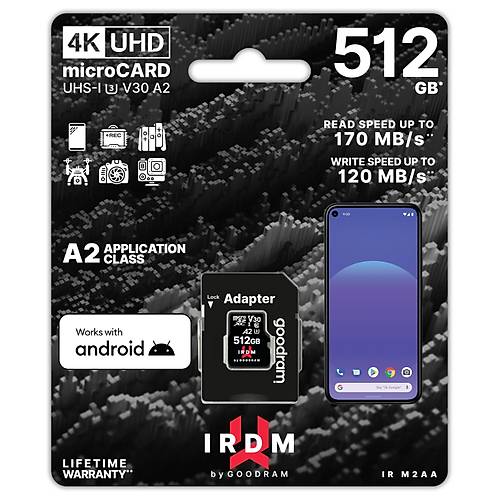 512GB MICRO CARD UHS I U3 A2 + adapter