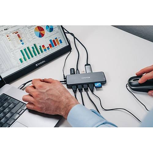 HUB USB-C Pro Multiport 14 Port 2 x HDMI VGAxRJ453 x USB-A 3.2 Gen1