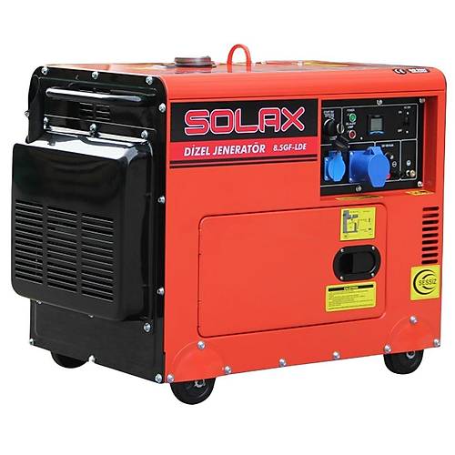 Solax 8.5GF-LDE 7 kVa Mar�l� Kabinli Monofaze Dizel Jenerat�r
