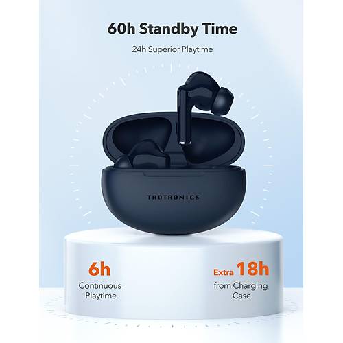 Kablosuz Kulaki�i Bluetooth Kulakl�k Mavi