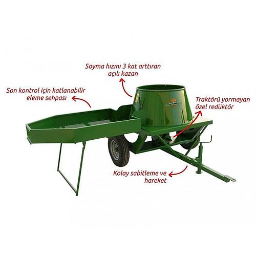 Kad�o�lu 180 Trakt�r Tahrikli Sehpal� Ceviz Soyma Makinesi 190 Litre (110-130 KG)