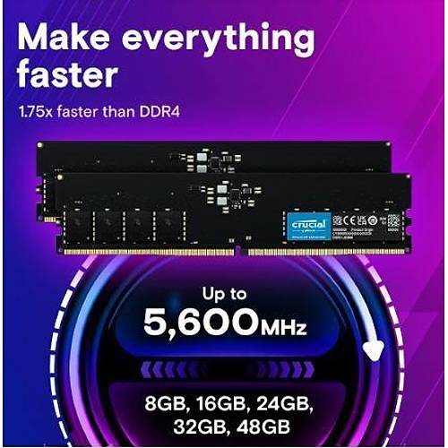 8GB DDR5 4800 CL40 1.1V UDIMM Single Desktop Memory