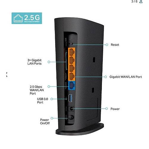 AX6000 1148 Mbps 2.4 GHz Wi-Fi 6 Router