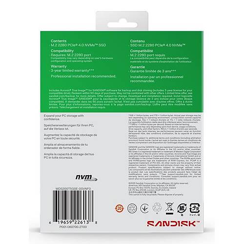 WD Green SN3000 NVMe M.2 2TB