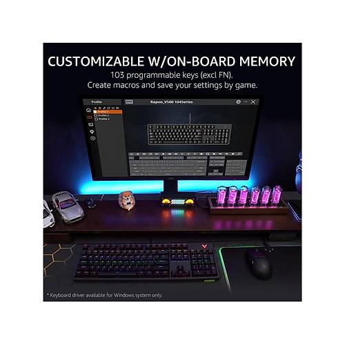 V500PRO RGB / Antighosting Mechanical Blue Switch Gaming Keyboard Black