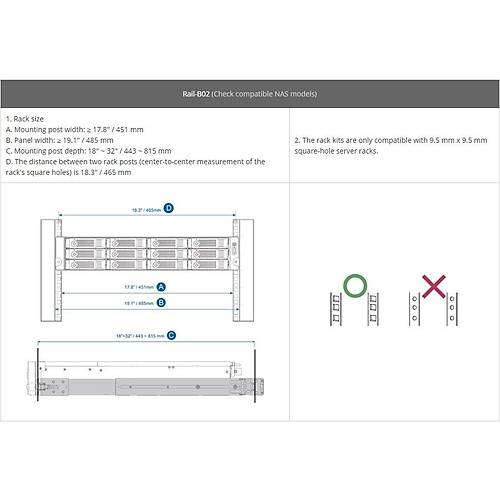 QNAP RAIL-B02 RACK T�P� MODEL ���N RAY TAKIMI (RESM� D�STR�B�T�R GARANT�L�)
