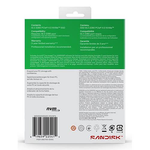 WD Green SN3000 NVMe SSD - 500GB