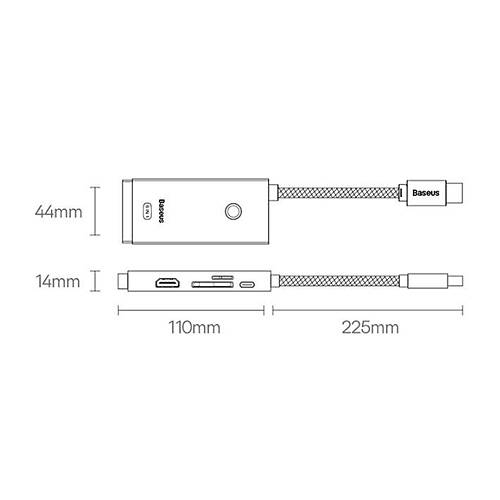 BASEUS LITE 6 IN1 TYPE-C HUB - SIYAH
