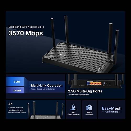 BE6500 Dual-Band Wi-Fi 7 Router