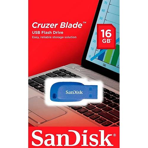 16GB Cruzer Blade USB2.0 Electric Blue USB Bellek