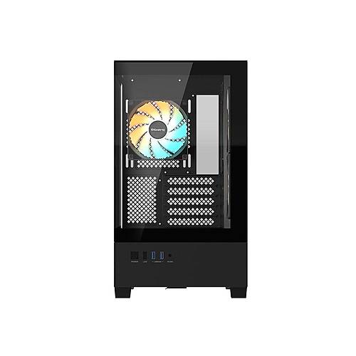 GB-C201P Panoramic Tempered Glass Mini Tower PC Case 3x ARGB Fan