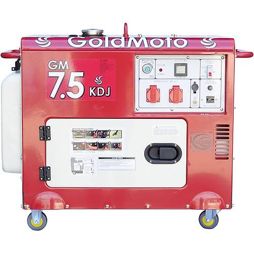 GoldMoto GM7.5KDJ 6.9Kva Monofaze Mar�l� Kabinli Dizel Jenerat�r
