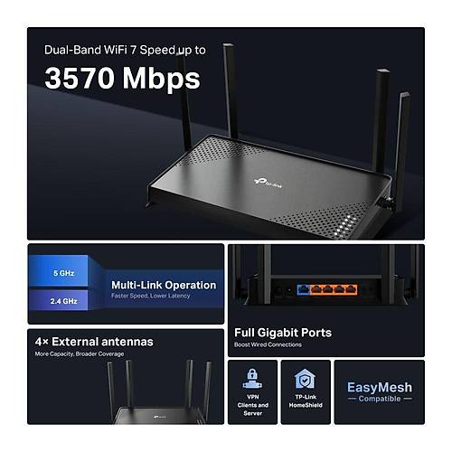 ROU BE3600 Dual-Band Wi-Fi 7 Router