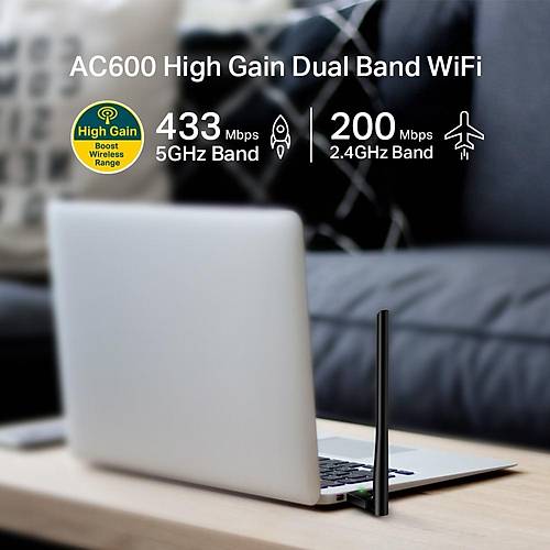 TP-LINK ARCHER T2U PLUS AC600 D.BAND USB ADAPT�R