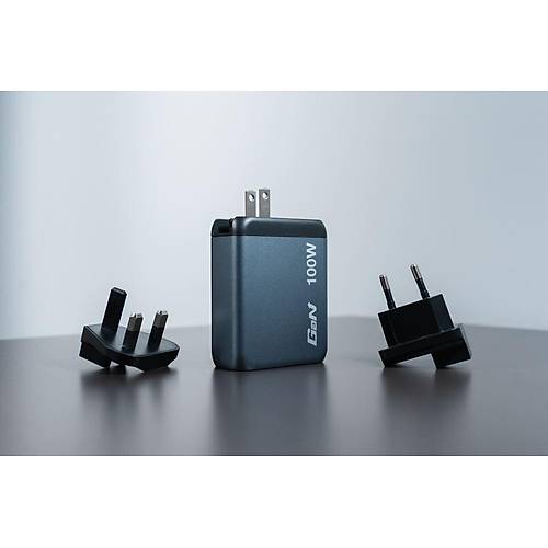 GNC-100 GaN Charger 100W 2xUSB-CPD 100W / 1xUSB- PD 65W/ 1 x USB-
