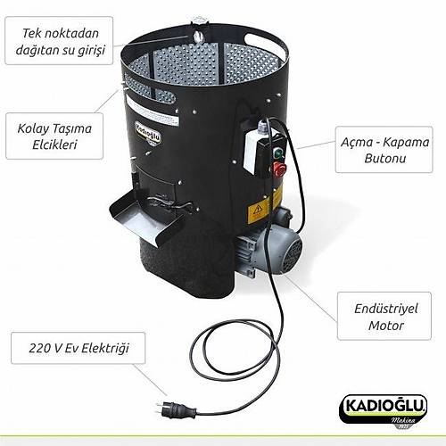 Kad�o�lu Pratiko 40 Litre Ev Tipi Rendeli Ceviz Soyma Makinesi