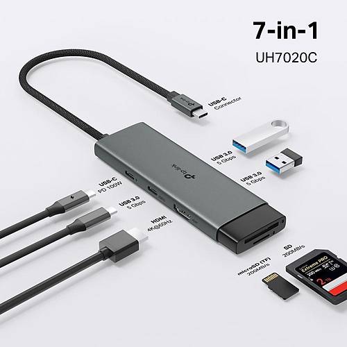USB Type-C 7'si 1 arada hub