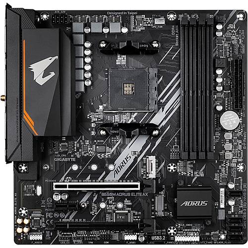 B550M-AORUSELITEAX 4733MHz OC DDR4 AM4 M.2 HDMI Micro-ATX Anakart