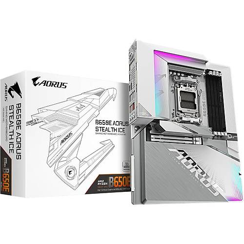 B650E-A-STEALTH-ICE 8000MHz OC DDR5 AM5 M.2 HDMI DP ATX Anakart