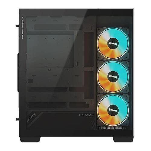 Panoramic Stealth Mid Tower PC Case Tempered Glass 4x ARGB Fan