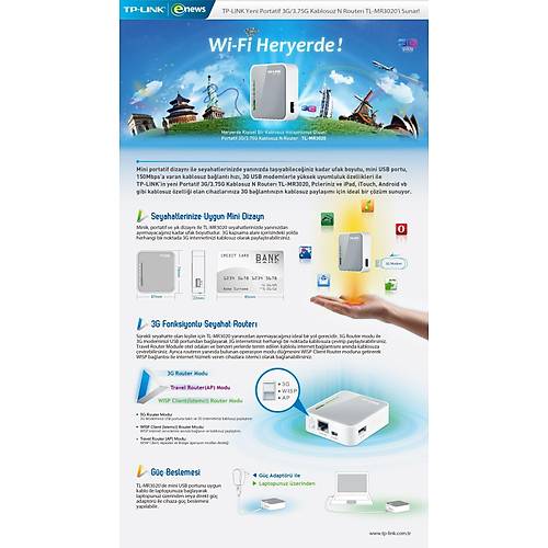 3000Mbps Ta��nabilir 3G N Router