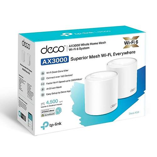 AX3000 Whole Home Mesh Wi-Fi 6 System 3.0 Gbps ye varan h�z