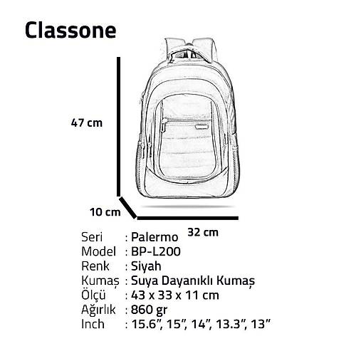 15.6'' Palermo Large Siyah Notebook S�rt �antas�