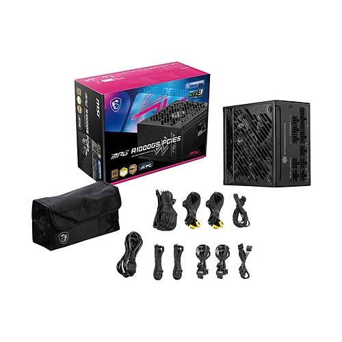 MSI MPG A1000GS PCIE5 1000W 80+ GOLD  FULL MODULER