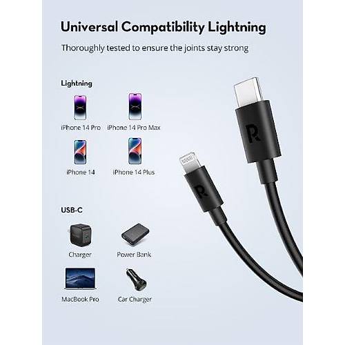 Type-C to Lightning Cable 1m TPE Black