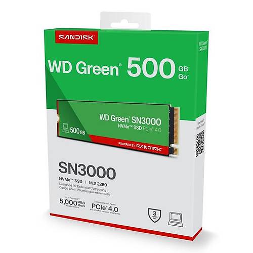 WD Green SN3000 NVMe SSD - 500GB