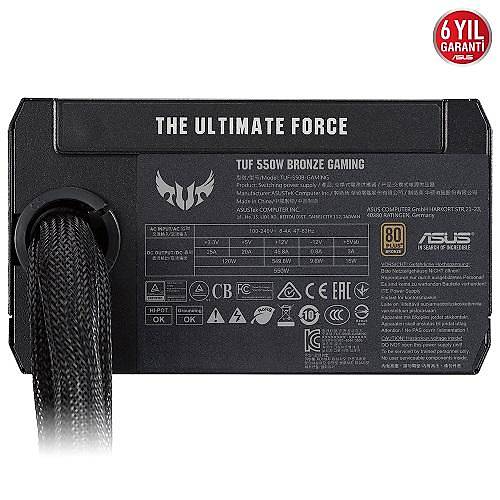 ASUS TUF GAMING 550B 80+BRONZE 550W G�� KAYNA�I