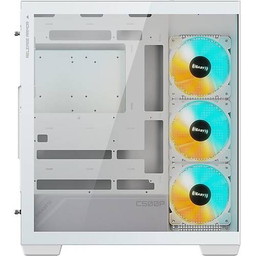 Panoramic Stealth Ice Mid Tower PC Case Beyaz Tempered Glass 4x ARGB Fan